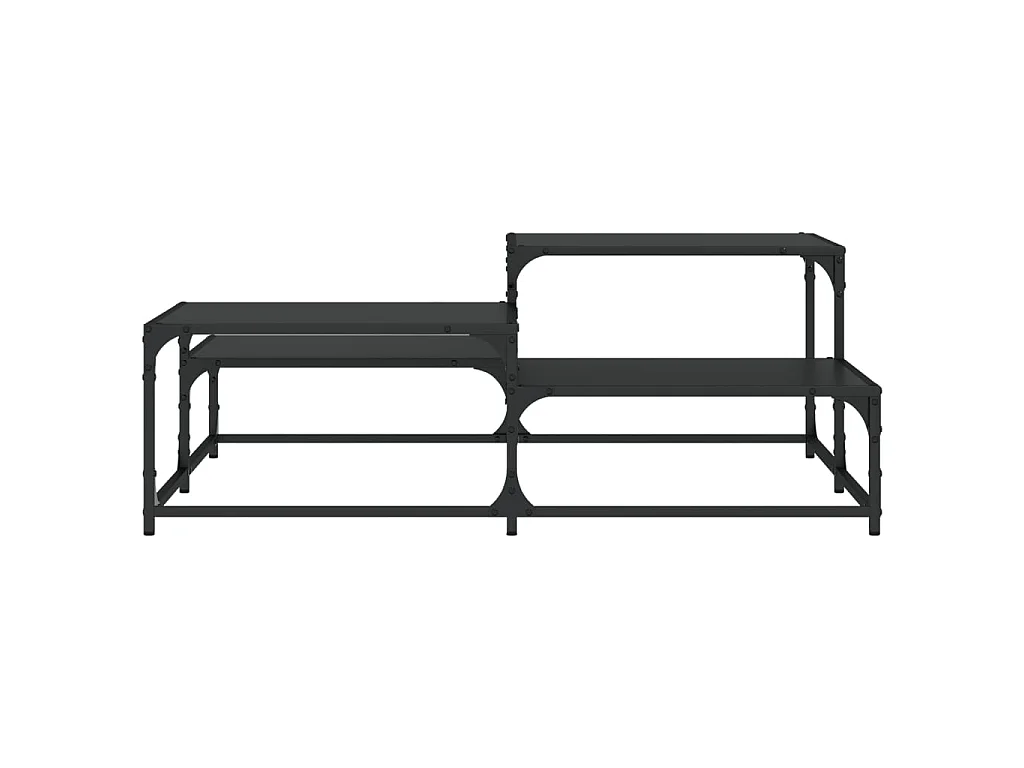 Couchtisch Beistelltisch Schwarz 107x107x40 cm Holzwerkstoff -MN18403