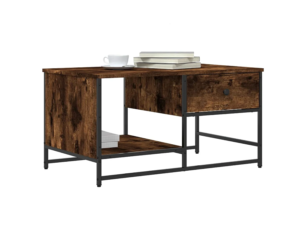 Couchtisch Beistelltisch Räuchereiche 85,5x51x45 cm Holzwerkstoff -MN81805