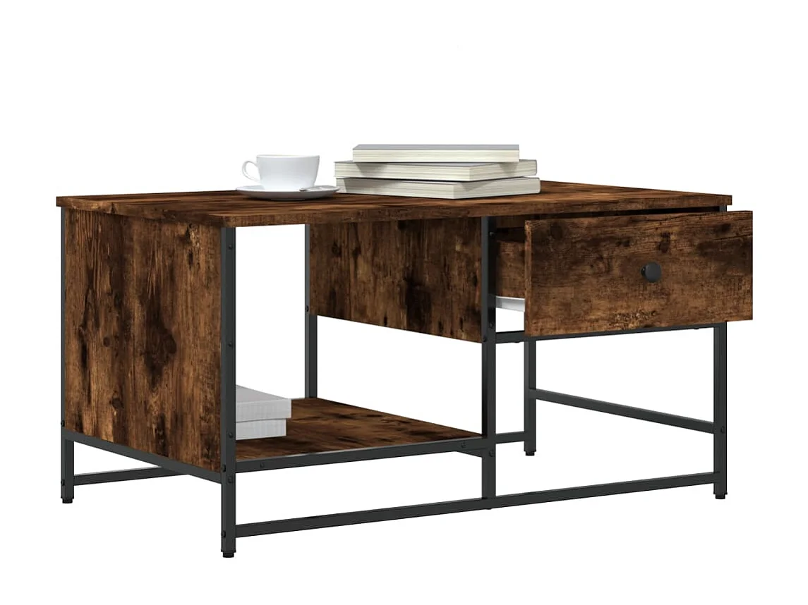 Couchtisch Beistelltisch Räuchereiche 85,5x51x45 cm Holzwerkstoff -MN81805