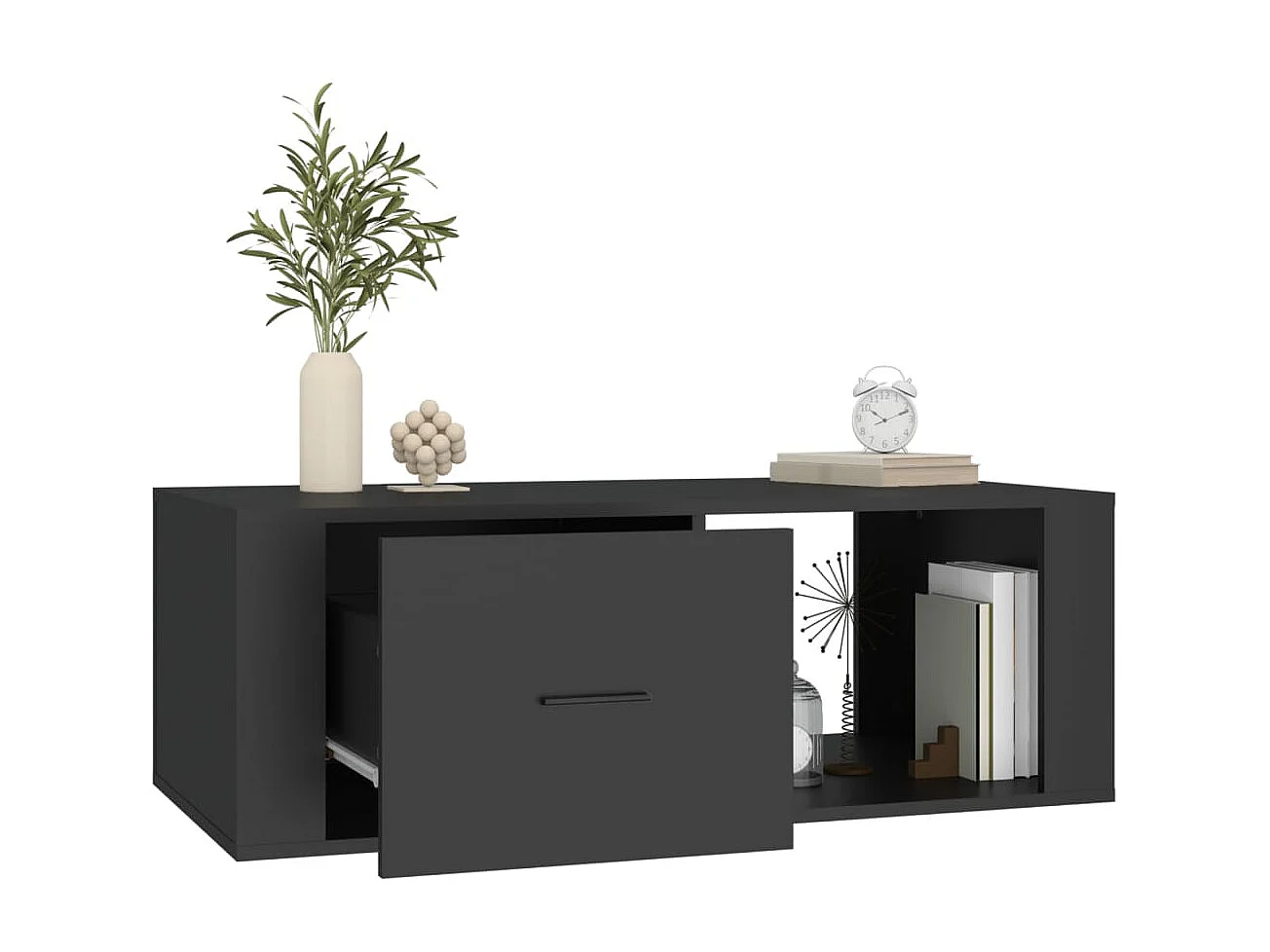 Couchtisch Beistelltisch Schwarz 100x50,5x35 cm Holzwerkstoff -MN26175