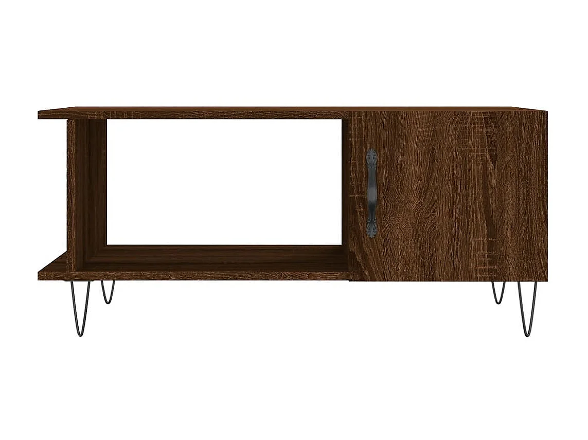 Couchtisch Braun Beistelltisch Eichen-Optik 90x50x40 cm Holzwerkstoff -MN14814