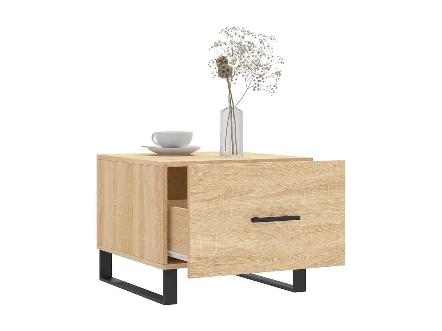 2er-Set Couchtische Beistelltisch Sonoma-Eiche 50x50x40 cm Holzwerkstoff -MN72631