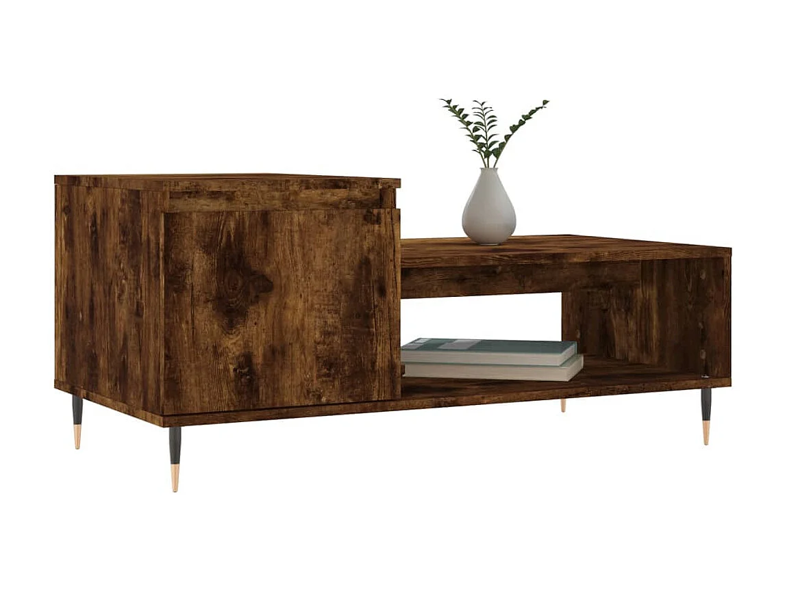 Couchtisch Beistelltisch Räuchereiche 100x50x45 cm Holzwerkstoff -MN66718