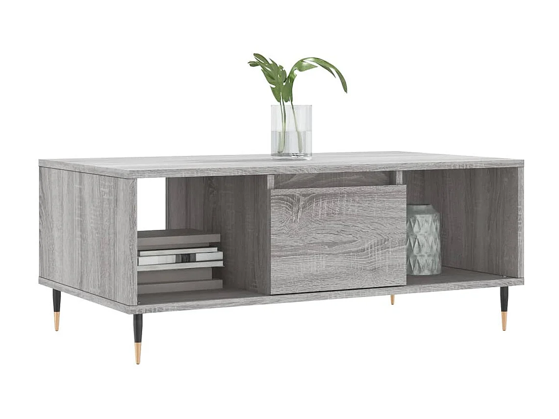 Couchtisch Beistelltisch Grau Sonoma 90x50x36,5 cm Holzwerkstoff -MN59276