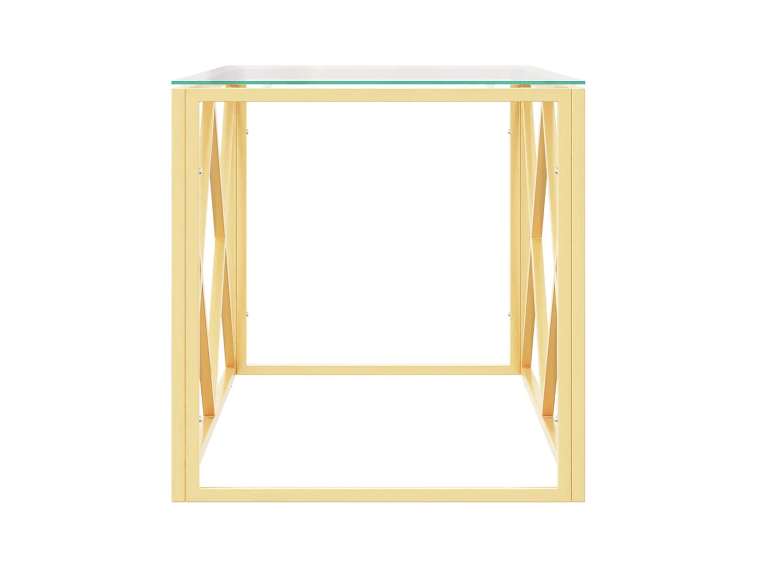 Couchtisch Beistelltisch 110x45x45 cm Edelstahl und Glas -MN65779