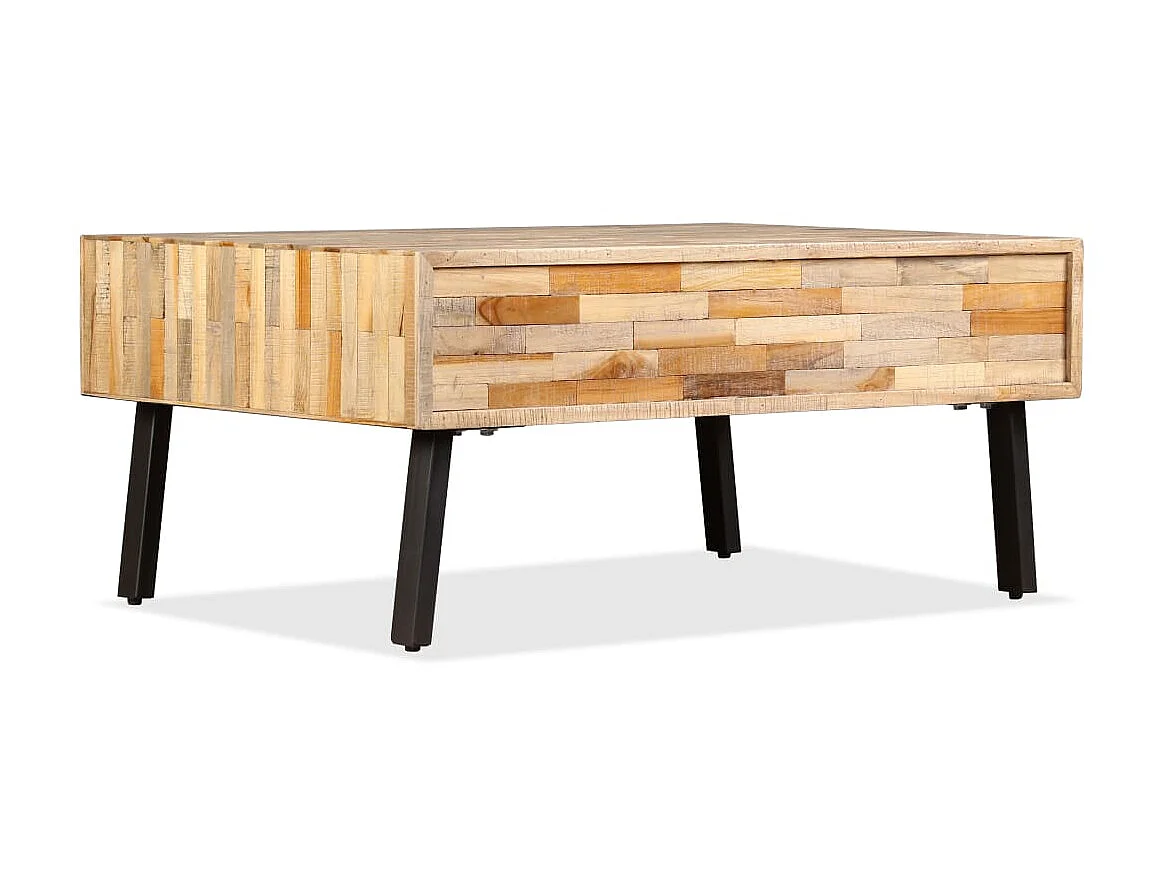 Couchtisch Beistelltisch Recyceltes Massivholz Teak 90 x 65 x 40 cm -MN42335