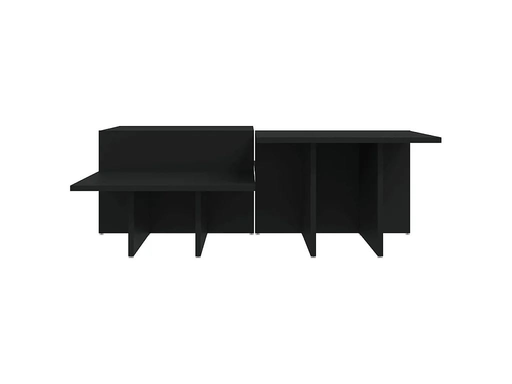 2er-Set Couchtische Beistelltisch Schwarz Holzwerkstoff -MN49845