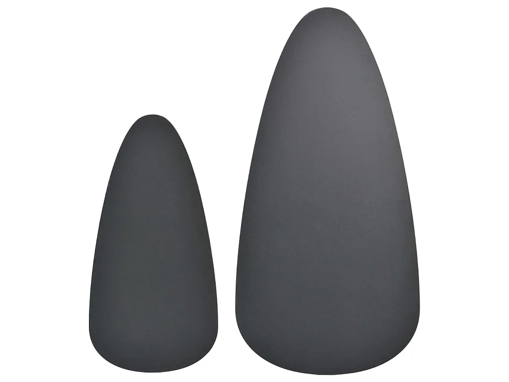 2er-Set Beistelltisch Couchtisch Kiefernholz Massiv Schwarz -MN21613