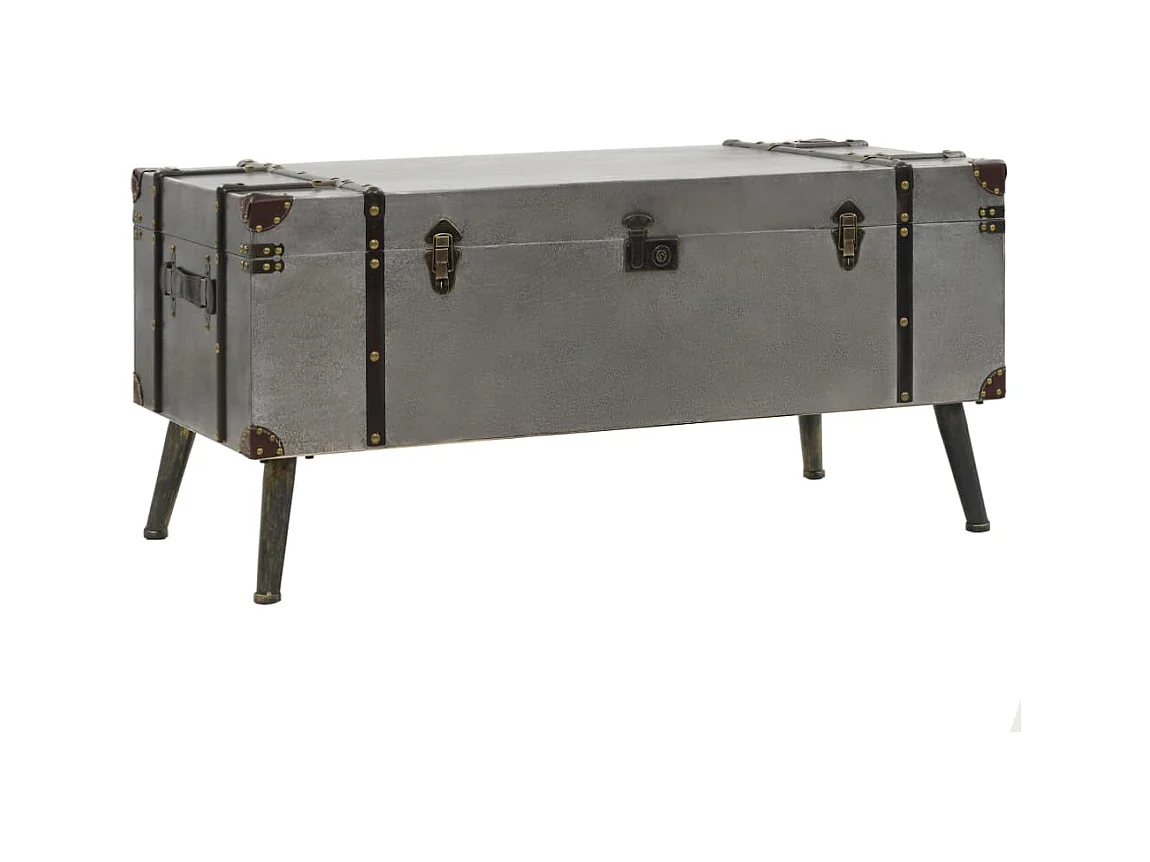 Couchtisch Beistelltisch MDF und Aluminium 102 x 51 x 47,5 cm -MN85646