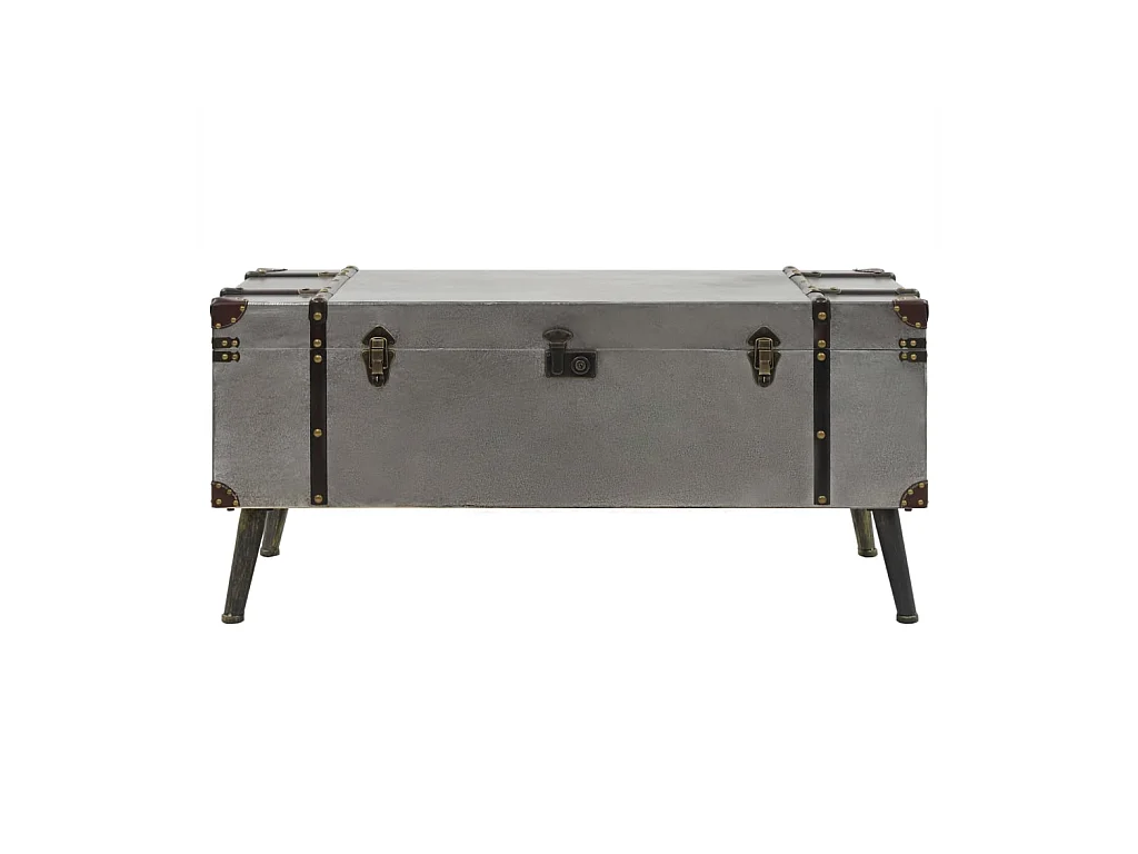 Couchtisch Beistelltisch MDF und Aluminium 102 x 51 x 47,5 cm -MN85646