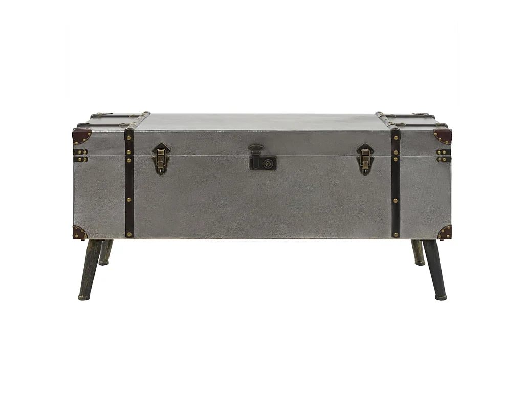 Couchtisch Beistelltisch MDF und Aluminium 102 x 51 x 47,5 cm -MN85646