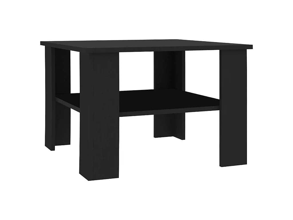 Couchtisch Beistelltisch Schwarz 60x60x42 cm Holzwerkstoff -MN53728