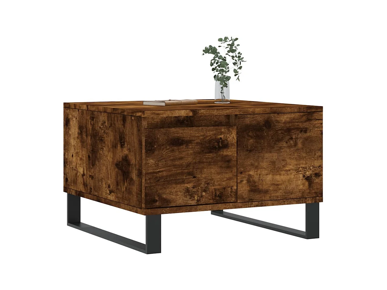 Couchtisch Beistelltisch Räuchereiche 55x55x36,5 cm Holzwerkstoff -MN33775