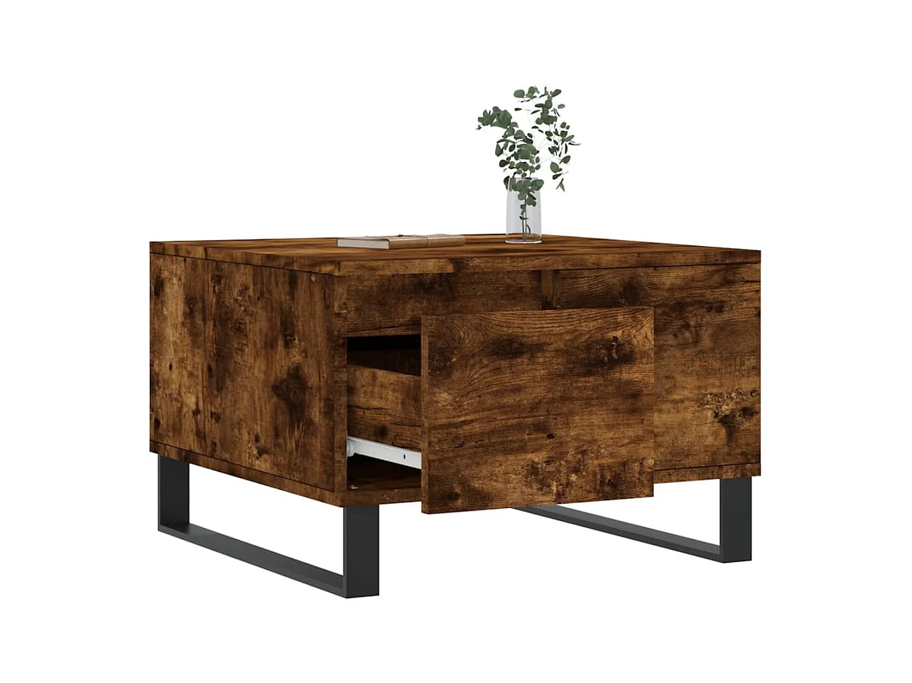 Couchtisch Beistelltisch Räuchereiche 55x55x36,5 cm Holzwerkstoff -MN33775