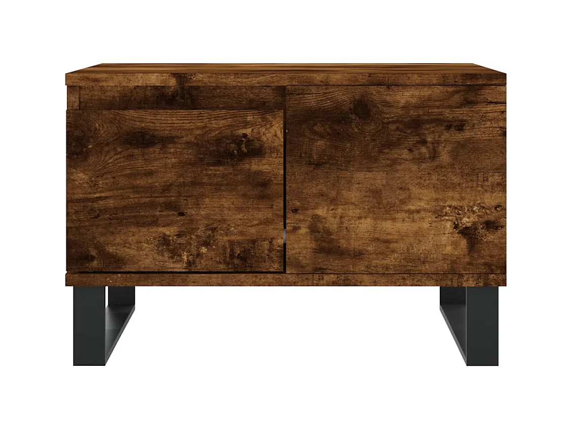 Couchtisch Beistelltisch Räuchereiche 55x55x36,5 cm Holzwerkstoff -MN33775