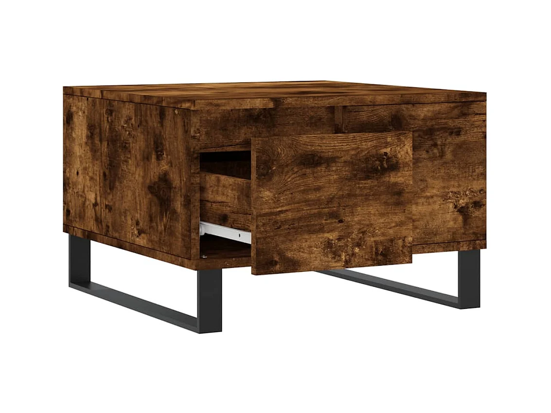 Couchtisch Beistelltisch Räuchereiche 55x55x36,5 cm Holzwerkstoff -MN33775