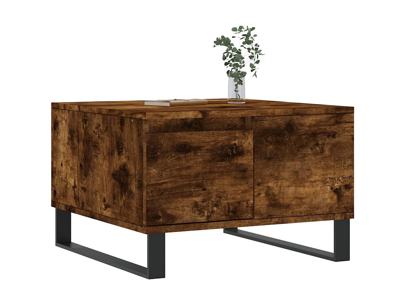 Couchtisch Beistelltisch Räuchereiche 55x55x36,5 cm Holzwerkstoff -MN33775