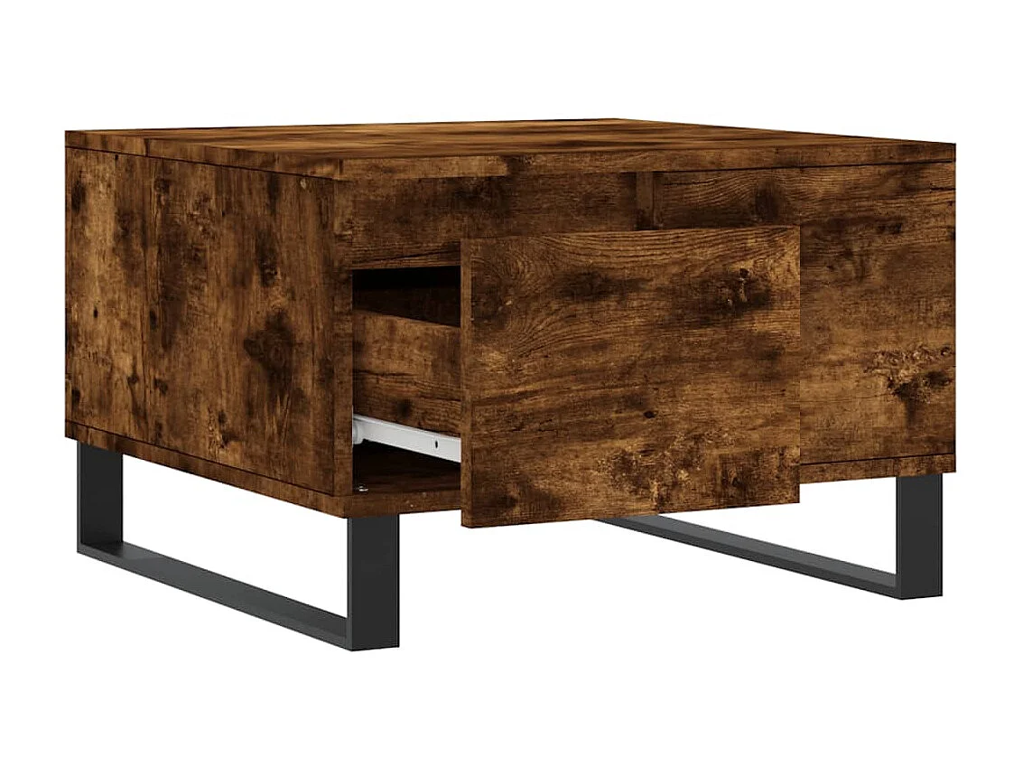 Couchtisch Beistelltisch Räuchereiche 55x55x36,5 cm Holzwerkstoff -MN33775