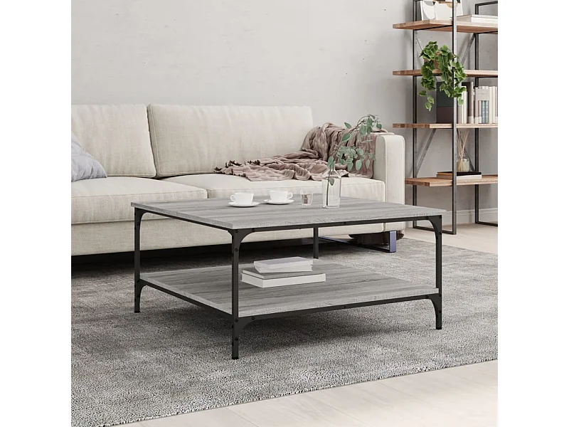 Couchtisch Beistelltisch Grau Sonoma 80x80x40 cm Holzwerkstoff -MN60954