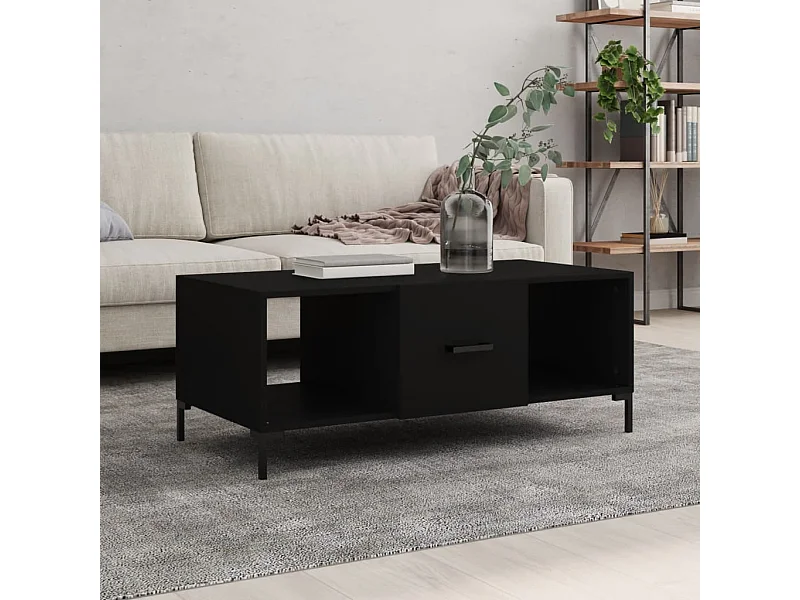 Couchtisch Beistelltisch Schwarz 102x50x40 cm Holzwerkstoff -MN25473