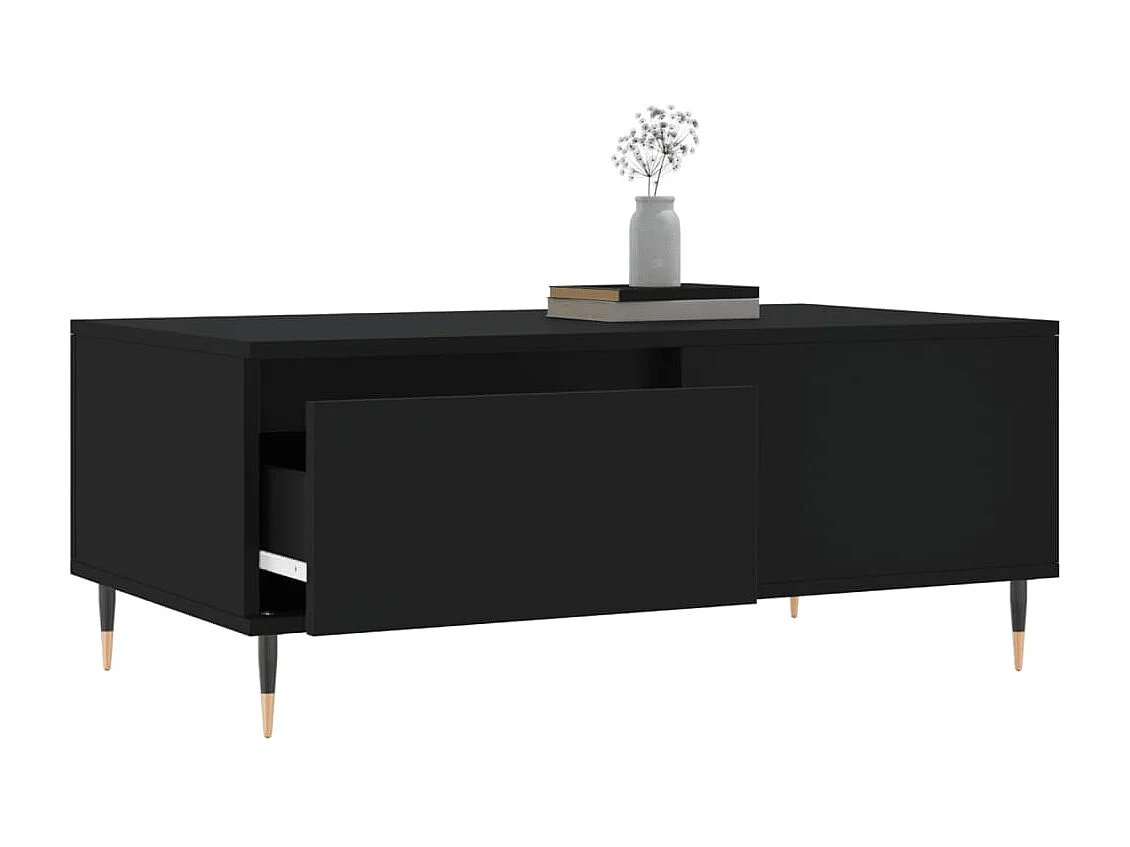 Couchtisch Beistelltisch Schwarz 90x50x36,5 cm Holzwerkstoff -MN59564