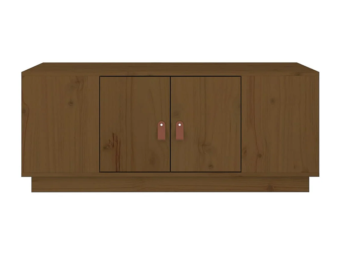 Couchtisch Beistelltisch Honigbraun 100x50x41 cm Massivholz Kiefer -MN95045