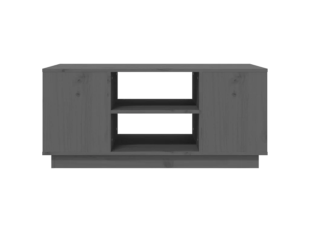 Couchtisch Beistelltisch Grau 90x49x40,5 cm Massivholz Kiefer -MN37806