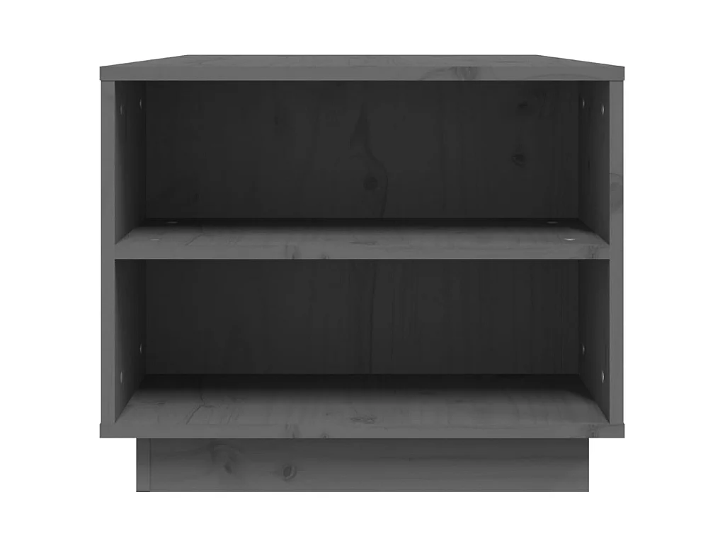 Couchtisch Beistelltisch Grau 90x49x40,5 cm Massivholz Kiefer -MN37806