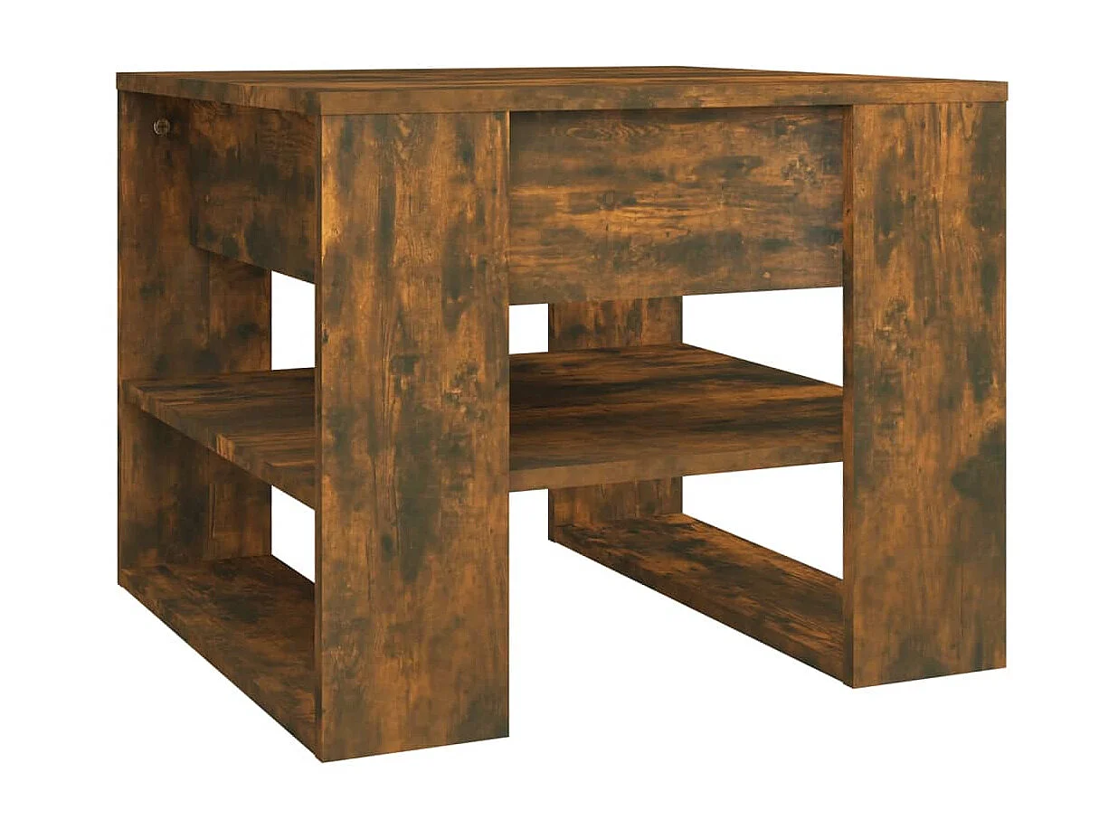 Couchtisch Beistelltisch Räuchereiche 55,5x55x45 cm Holzwerkstoff -MN46211