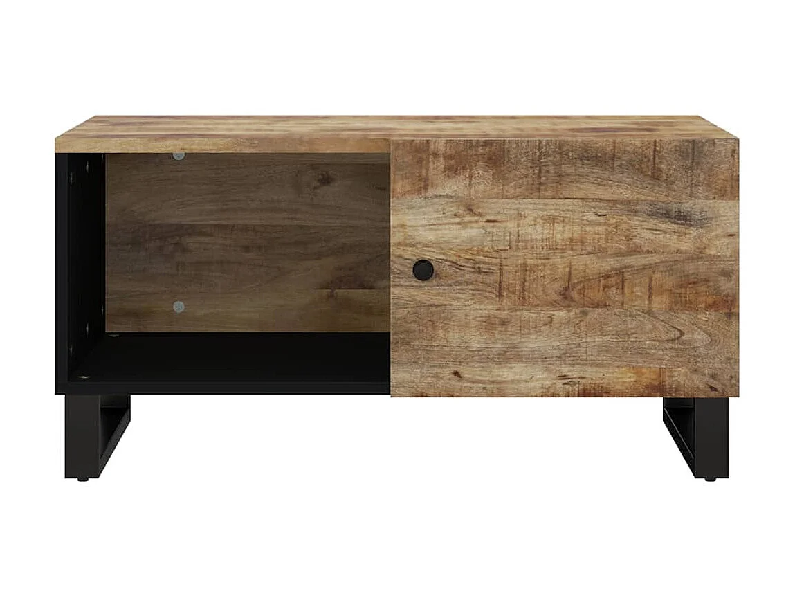 Couchtisch Beistelltisch 80x50x40 cm Massivholz Mango & Holzwerkstoff -MN53572