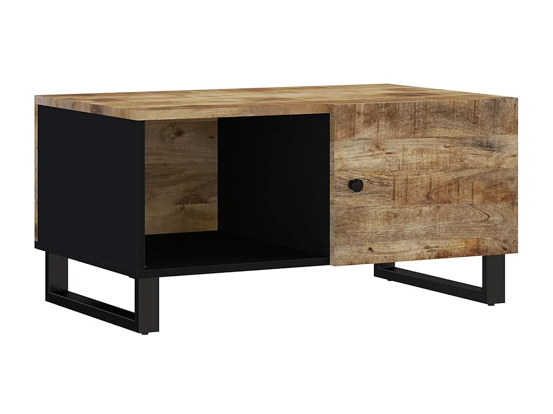 Couchtisch Beistelltisch 80x50x40 cm Massivholz Mango & Holzwerkstoff -MN53572