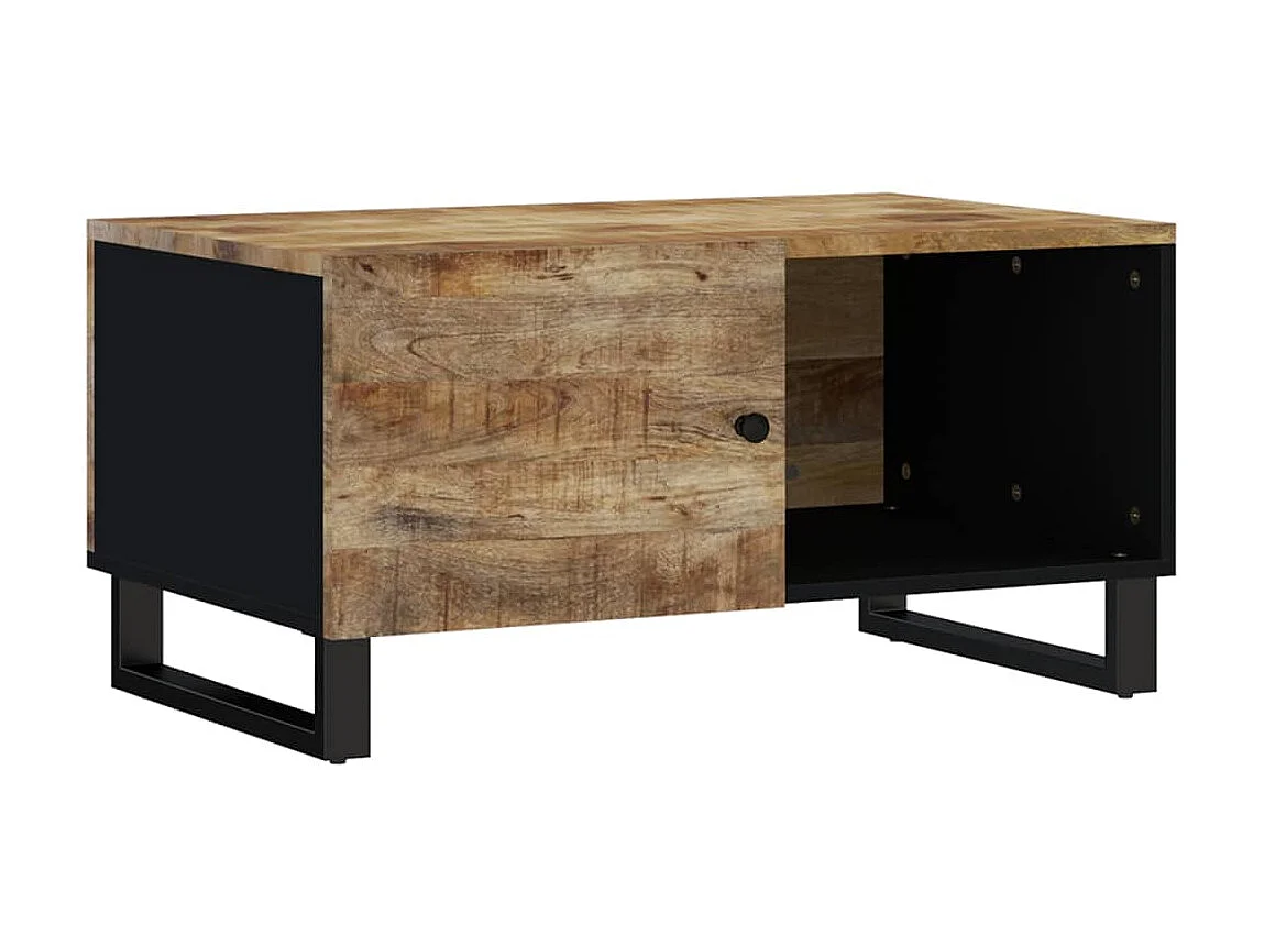 Couchtisch Beistelltisch 80x50x40 cm Massivholz Mango & Holzwerkstoff -MN53572