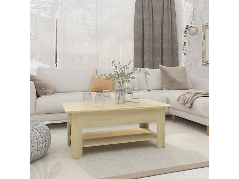 Couchtisch Beistelltisch Sonoma-Eiche 102x55x42 cm Holzwerkstoff -MN65108