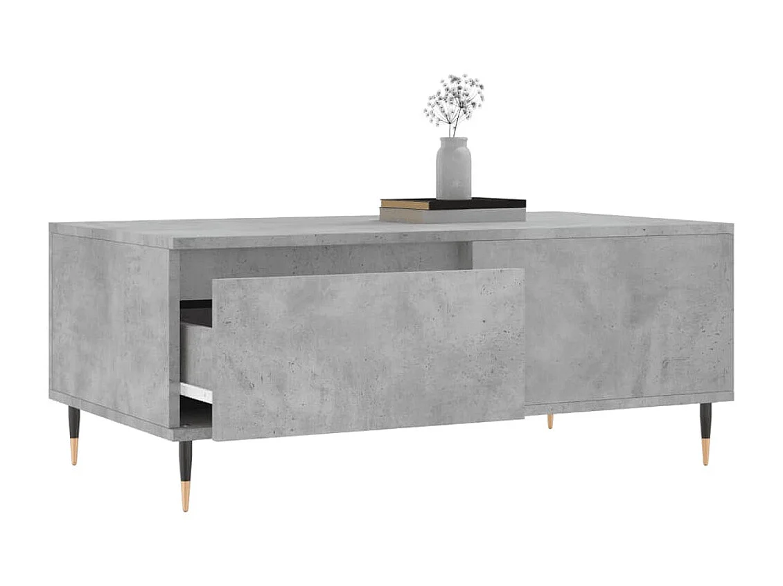 Couchtisch Beistelltisch Betongrau 90x50x36,5 cm Holzwerkstoff -MN31287