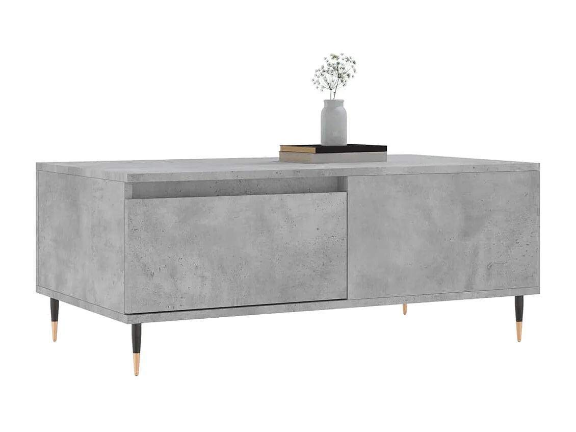 Couchtisch Beistelltisch Betongrau 90x50x36,5 cm Holzwerkstoff -MN31287