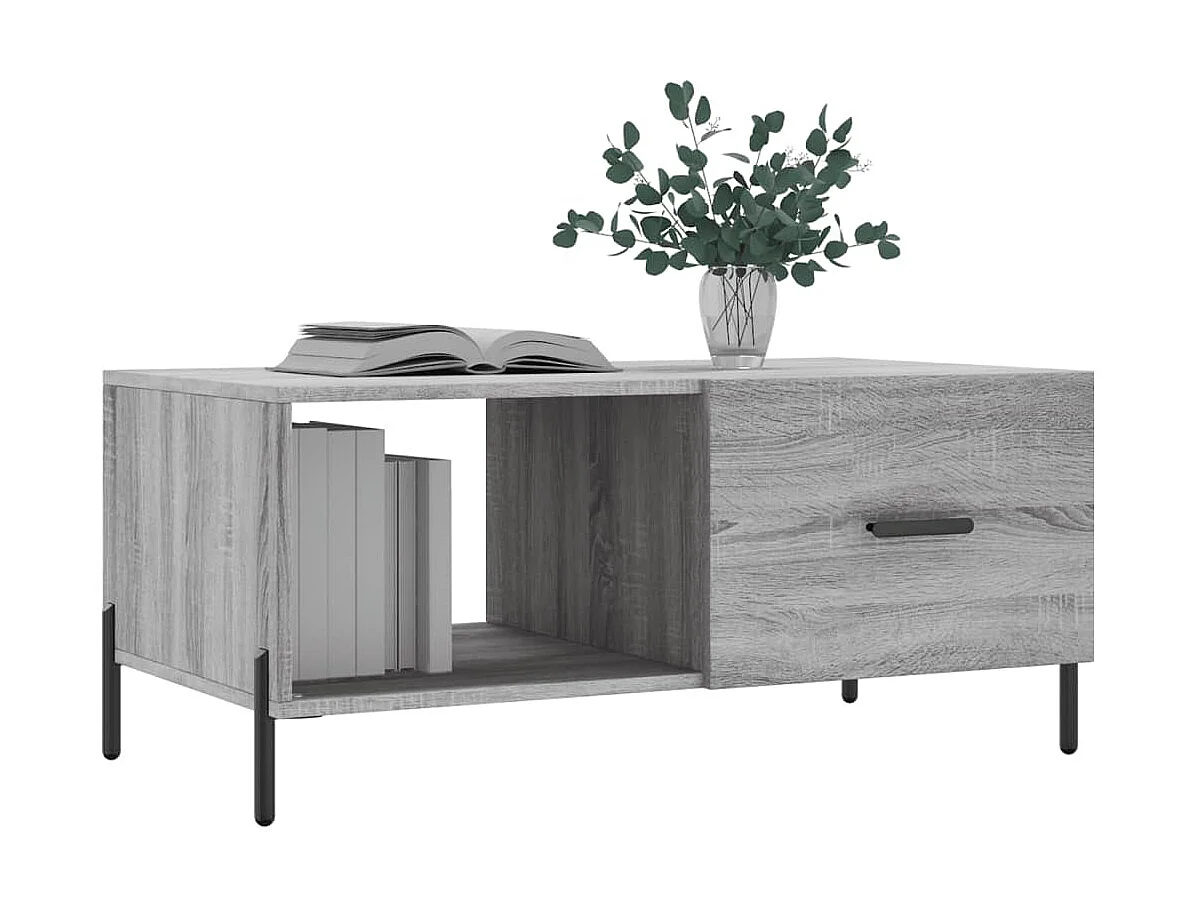 Couchtisch Beistelltisch Grau Sonoma 90x50x40 cm Holzwerkstoff -MN46614
