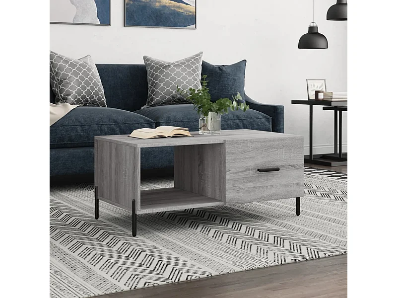 Couchtisch Beistelltisch Grau Sonoma 90x50x40 cm Holzwerkstoff -MN46614