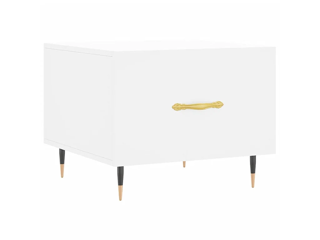 2er-Set Couchtische Beistelltisch Weiß 50x50x40 cm Holzwerkstoff -MN82718