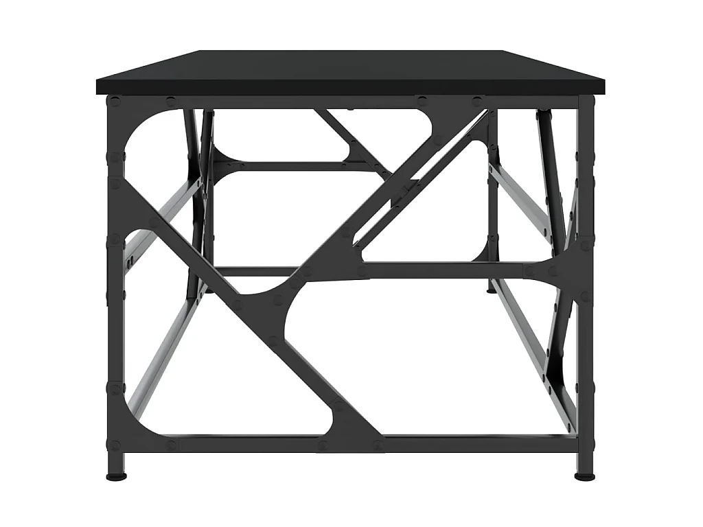 Couchtisch Beistelltisch Schwarz 100x50x40 cm Holzwerkstoff -MN77439