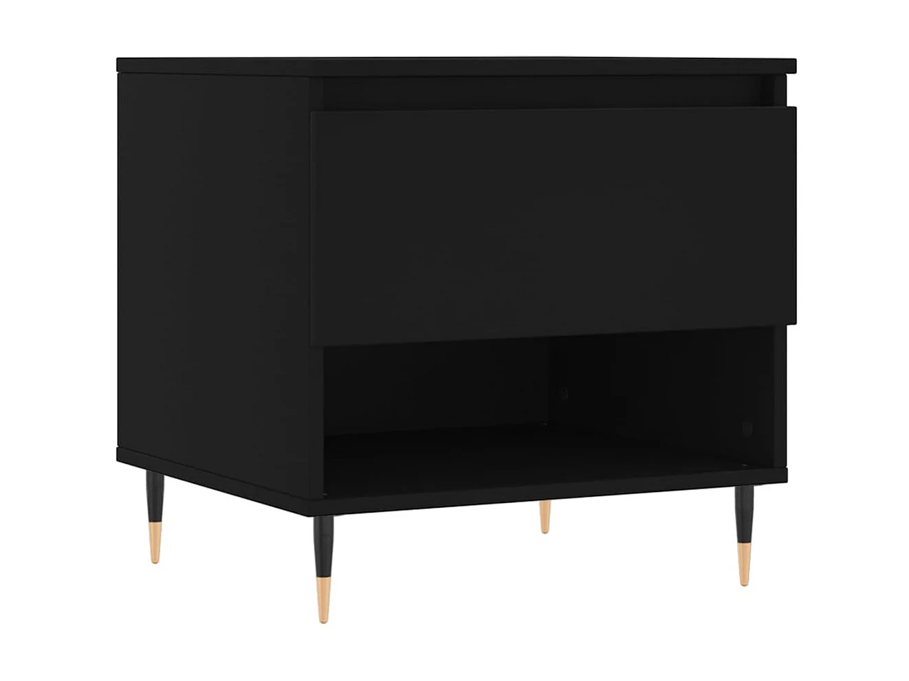 2er-Set Couchtische Beistelltisch Schwarz 50x46x50 cm Holzwerkstoff -MN71293