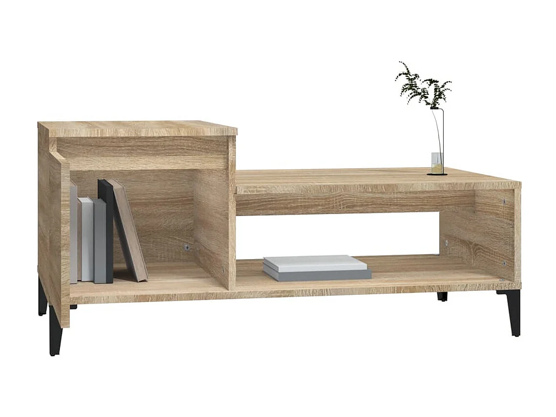 Couchtisch Beistelltisch Sonoma-Eiche 100x50x45 cm Holzwerkstoff -MN24080
