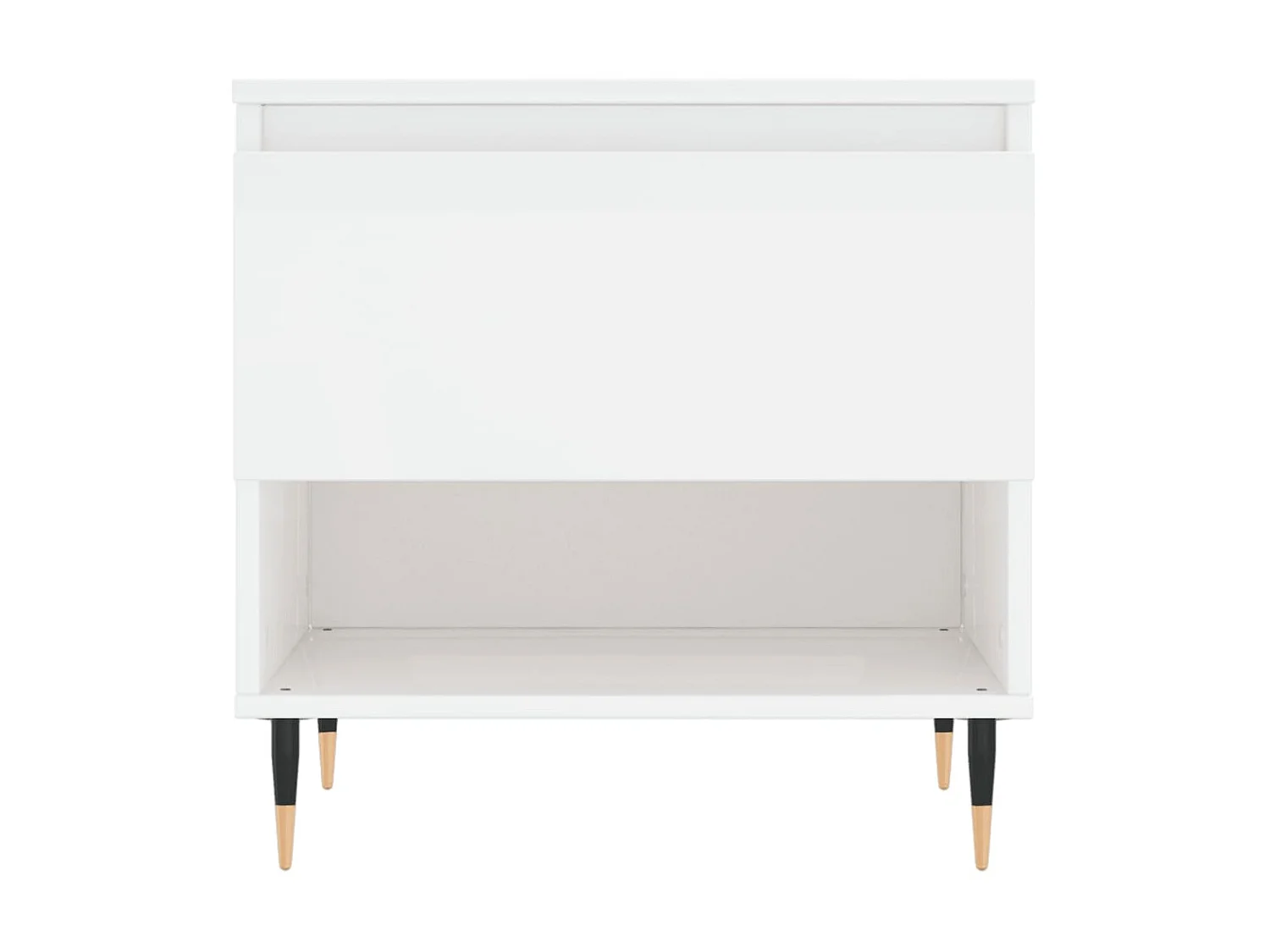 2er-Set Couchtische Beistelltisch Hochglanz-Weiß 50x46x50 cm Holzwerkstoff -MN36433