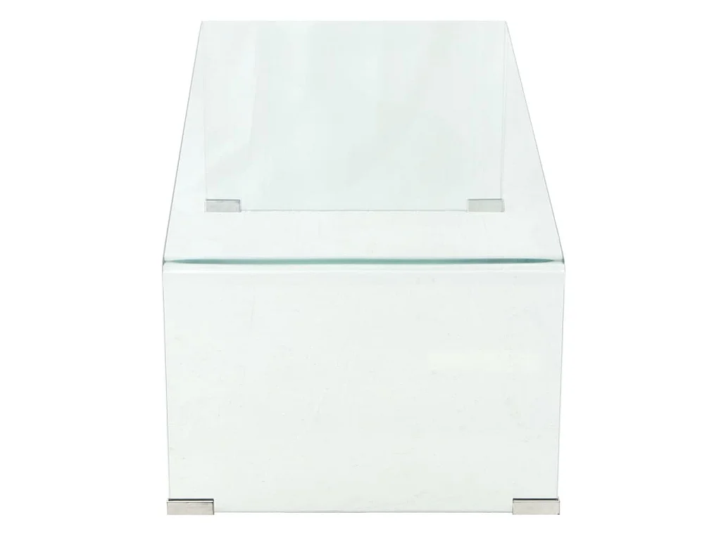 Couchtisch Beistelltisch aus gehärtetem Glas 98x45x30 cm Transparent -MN35161