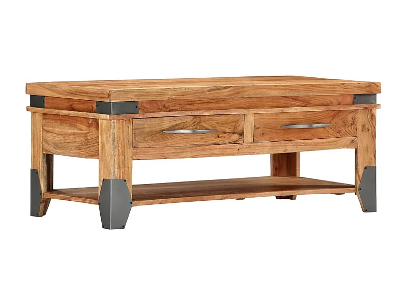 Couchtisch Beistelltisch 110x52x45 cm Massivholz Akazie -MN32298