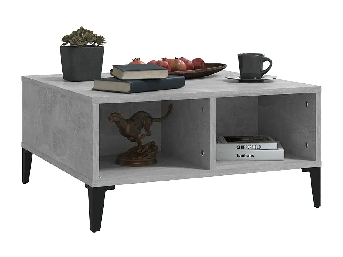 Couchtisch Beistelltisch Betongrau 60x60x30 cm Holzwerkstoff -MN53515