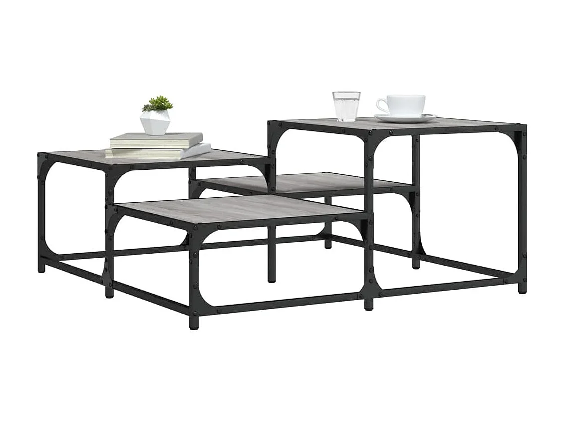 Couchtisch Beistelltisch Grau Sonoma 87,5x87,5x40 cm Holzwerkstoff -MN48780