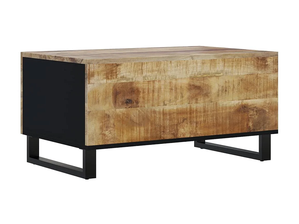 Couchtisch Beistelltisch 80x50x40 cm Massivholz Mango & Holzwerkstoff -MN17722