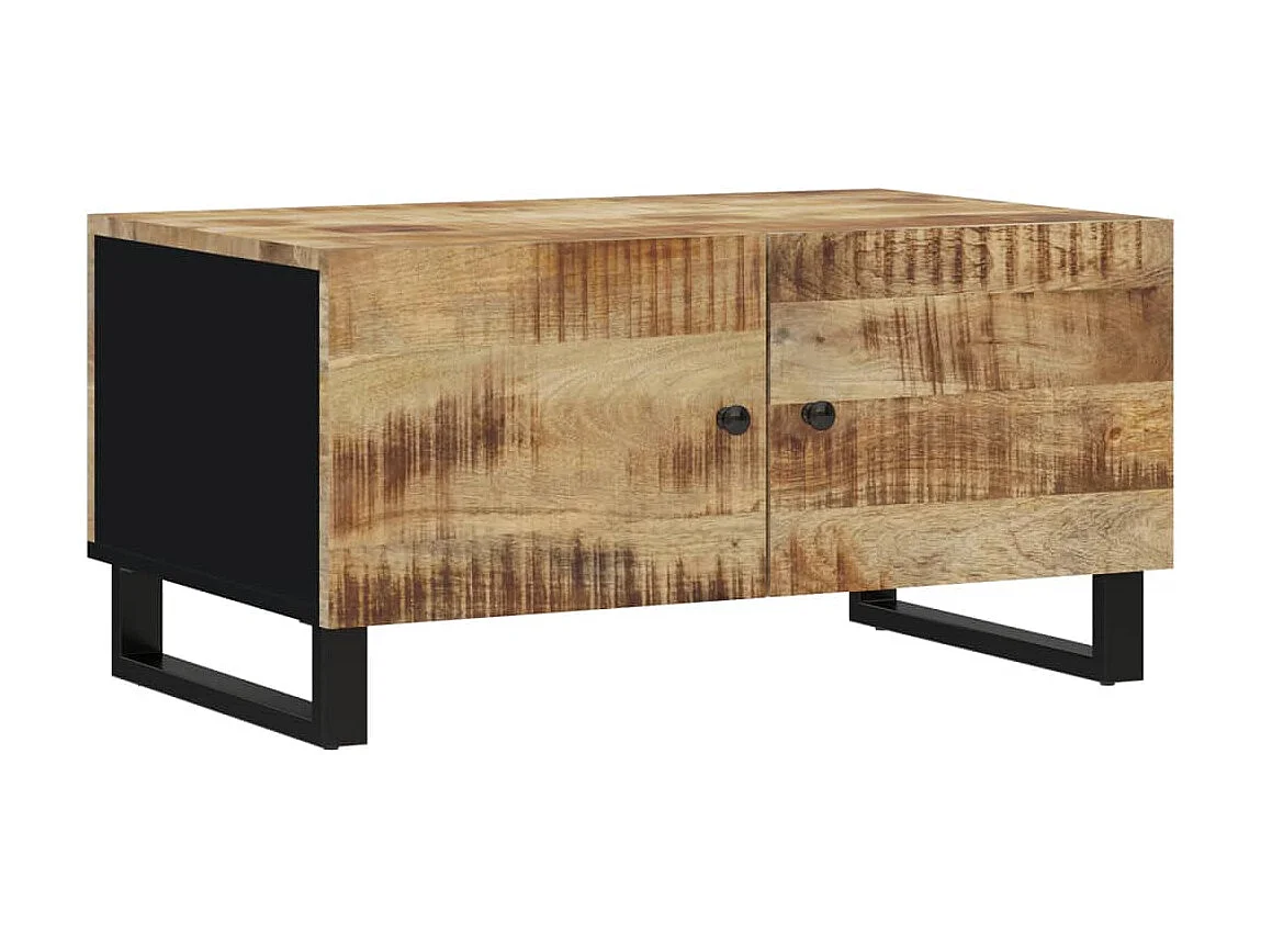 Couchtisch Beistelltisch 80x50x40 cm Massivholz Mango & Holzwerkstoff -MN17722