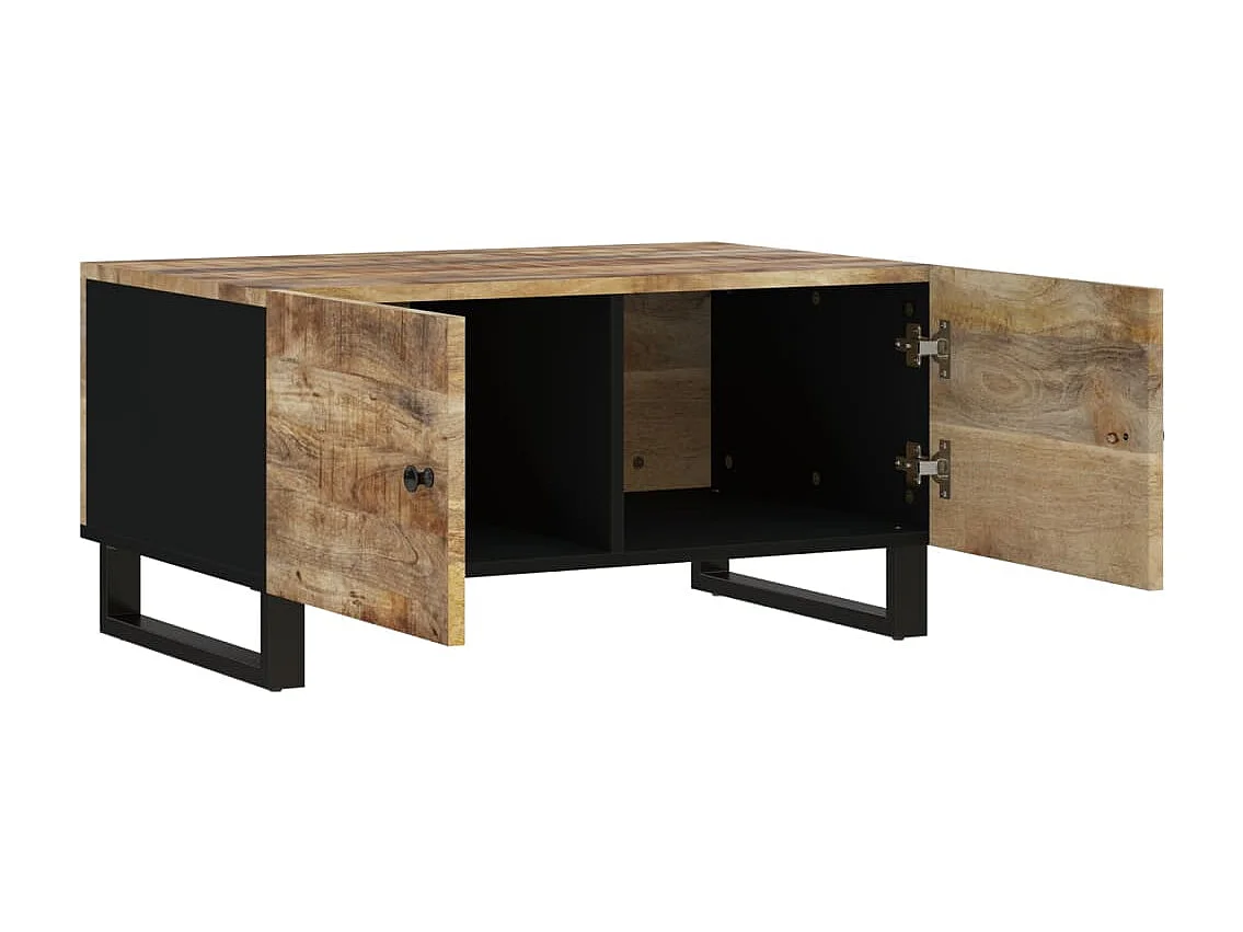 Couchtisch Beistelltisch 80x50x40 cm Massivholz Mango & Holzwerkstoff -MN17722