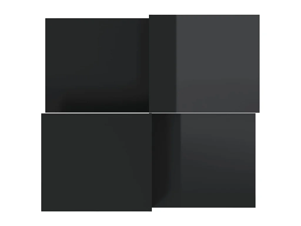 2er-Set Couchtische Beistelltisch Hochglanz-Schwarz Holzwerkstoff -MN93269